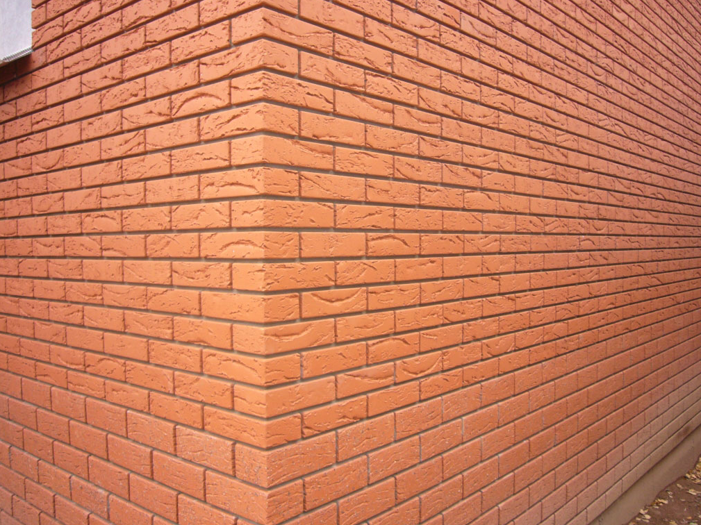 Облицовочный кирпич Кирово-Чепецк Красный кора дерева - 250x120x88 мм