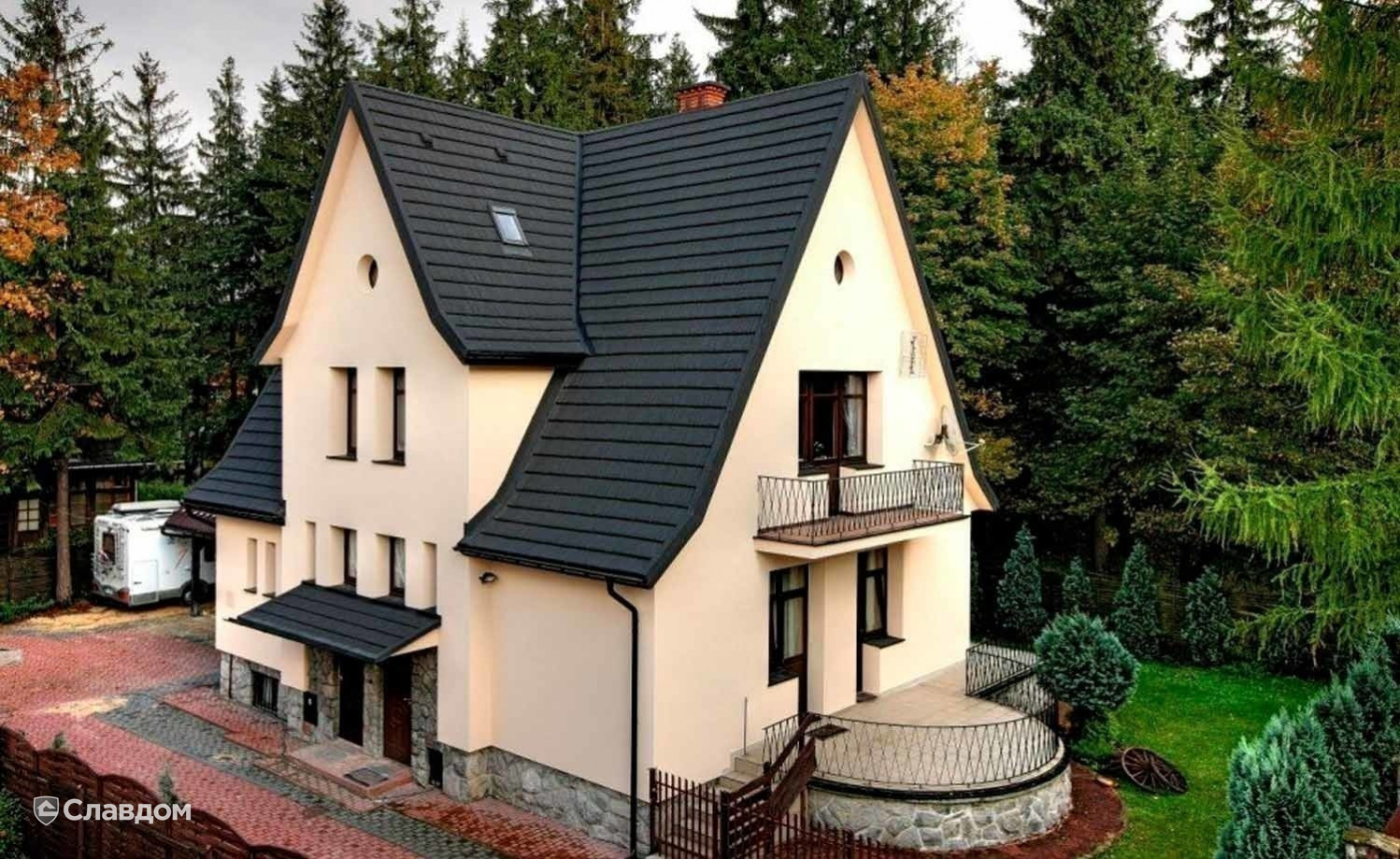 Композитная черепица рядовая AeroDek Robust цвет Черный бриллиант (17)