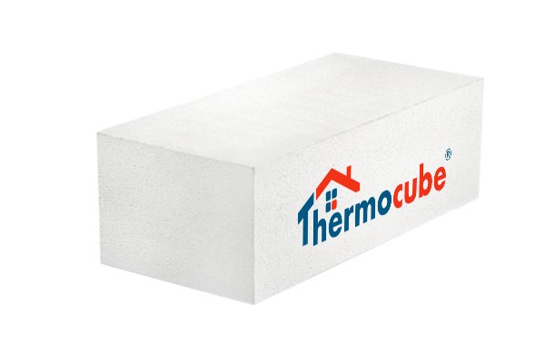 Блок газосиликатный Thermocube (КЗСМ), ровный, плотностью D600, шириной 125 мм, длиной 600 мм, высотой 250 мм.